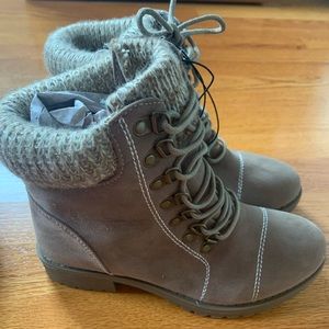 Charlotte Russe Knit Hiker Boots